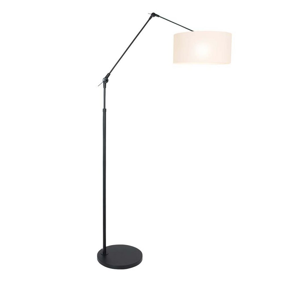 Steinhauer LIGHTING LED Leselampe, Stehleuchte Standlampe Gelenkleuchte E27 weiß Textil schwarz von Steinhauer LIGHTING