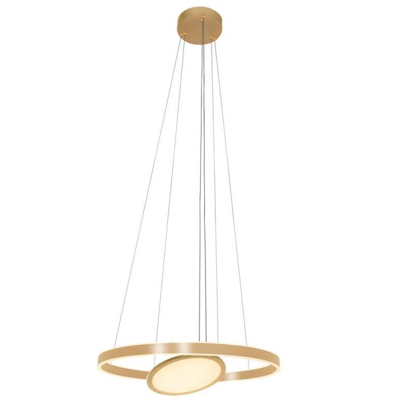 Steinhauer LIGHTING LED Pendelleuchte, LED-Leuchtmittel fest verbaut, Pendellampe Hängelampe Deckenleuchte LED Wohnzimmerlampe Metall Gold H von Steinhauer LIGHTING