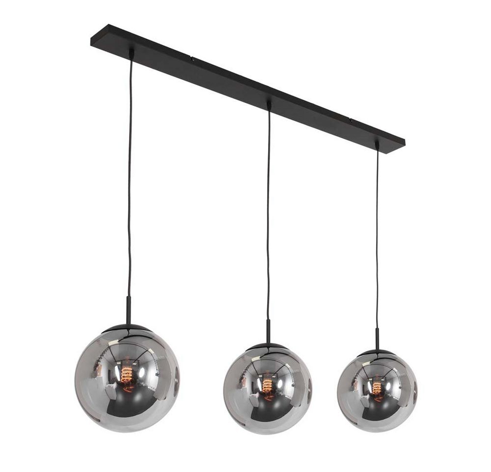 Steinhauer LIGHTING Pendelleuchte, Hängelampe Pendellampe Flur Glas schwarz rauchfarben Wohnzimmerlampe H von Steinhauer LIGHTING