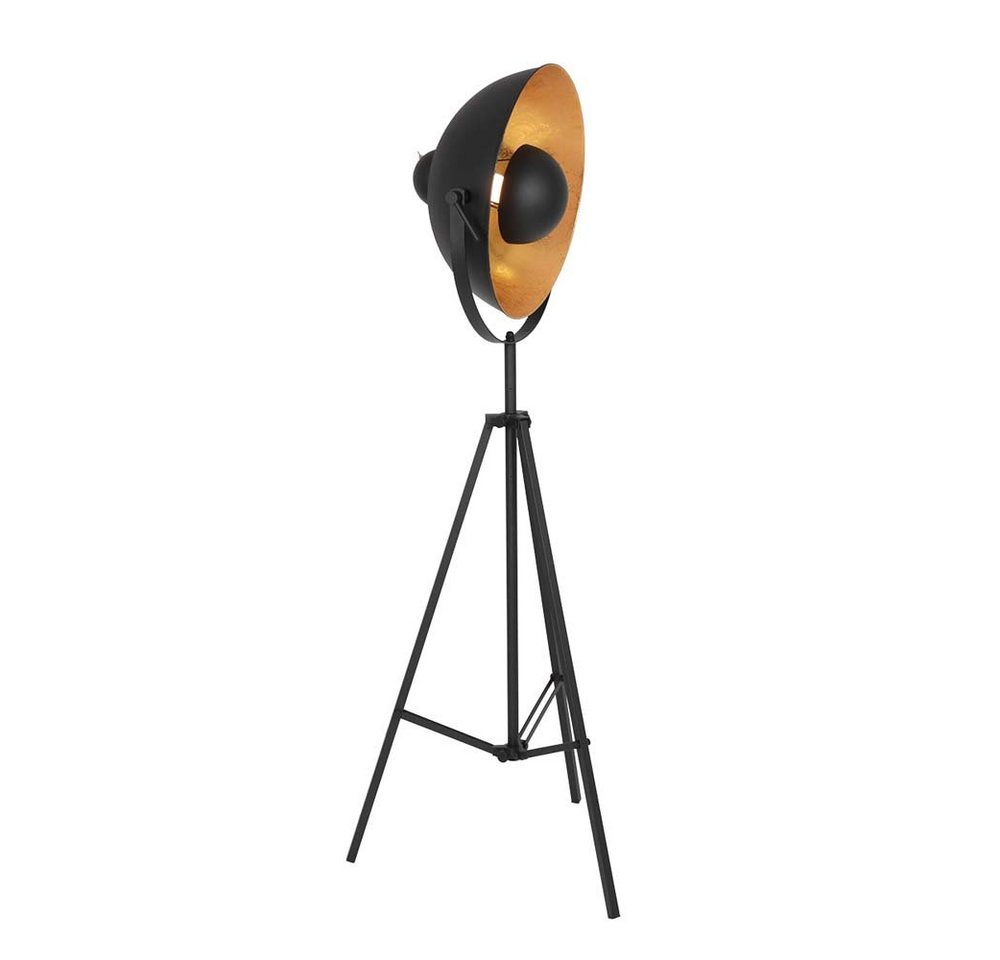 Steinhauer LIGHTING Stehlampe, Leuchtmittel nicht inklusive, Stativleuchte Stehlampe Stehleuchte Wohnzimmerlampe Schwarz Gold von Steinhauer LIGHTING