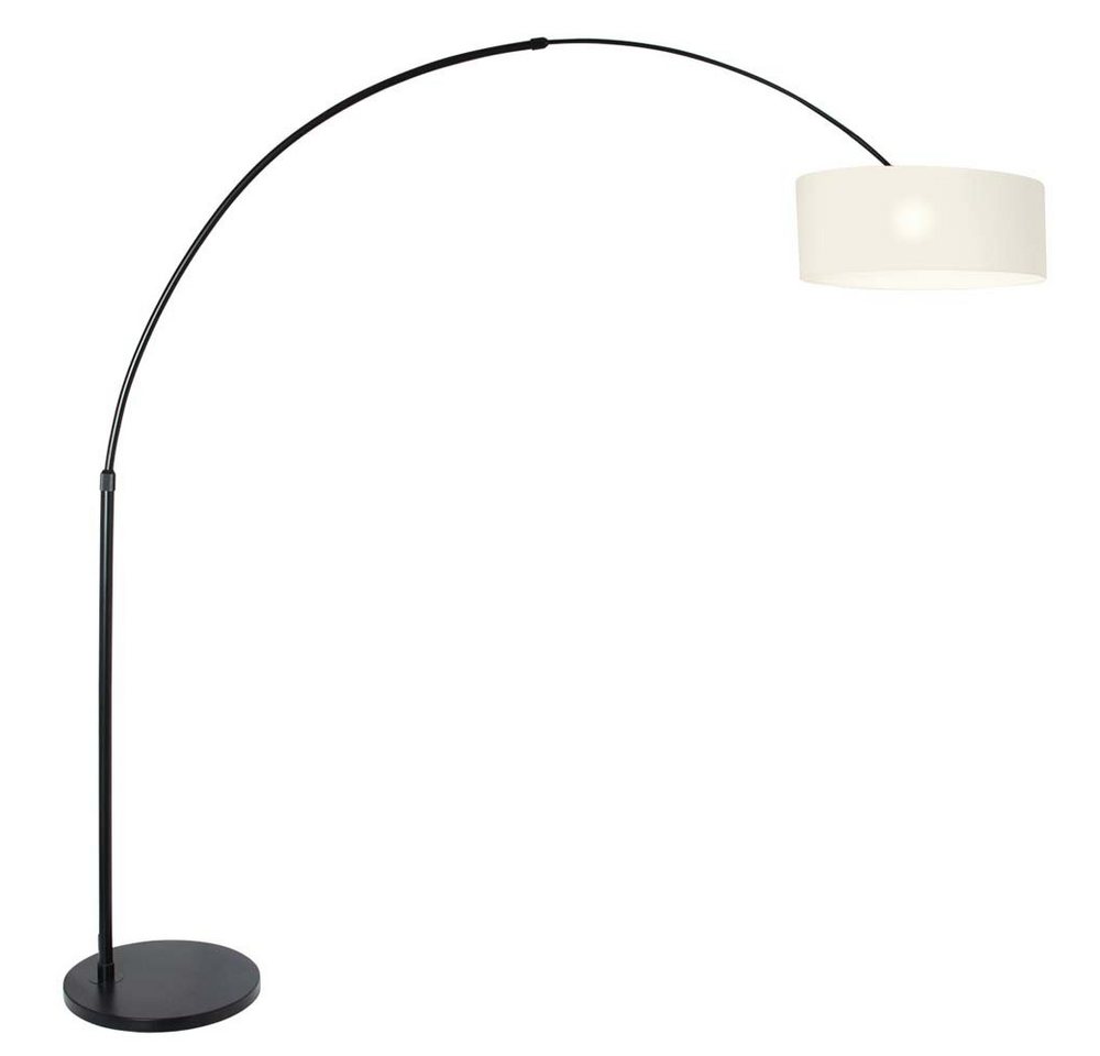 Steinhauer LIGHTING Stehlampe, Leuchtmittel nicht inklusive, Stehleuchte Bogenleuchte Standlampe Metall Chintz Schwarz Weiß von Steinhauer LIGHTING