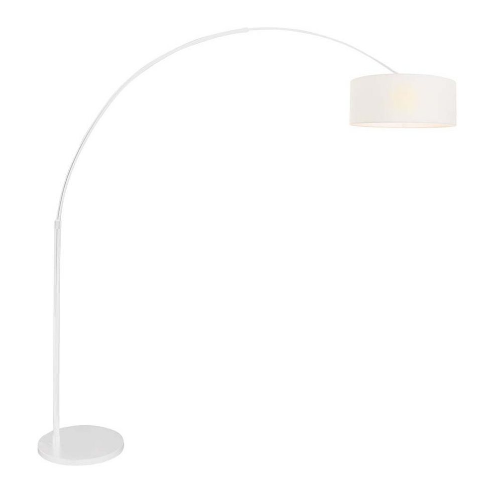 Steinhauer LIGHTING Stehlampe, Leuchtmittel nicht inklusive, Stehleuchte Standlampe Bogenleuchte Wohnzimmerlampe Leinen Weiß H 180 von Steinhauer LIGHTING