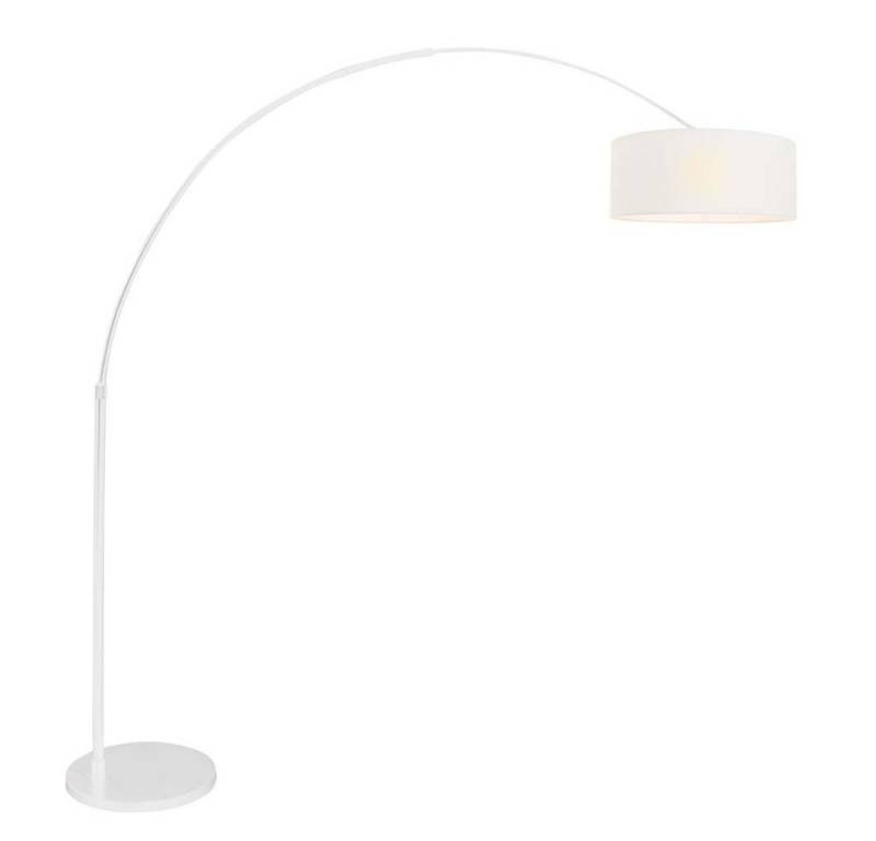 Steinhauer LIGHTING Stehlampe, Leuchtmittel nicht inklusive, Stehleuchte Standlampe Bogenleuchte Wohnzimmerlampe Leinen Weiß H 180 von Steinhauer LIGHTING