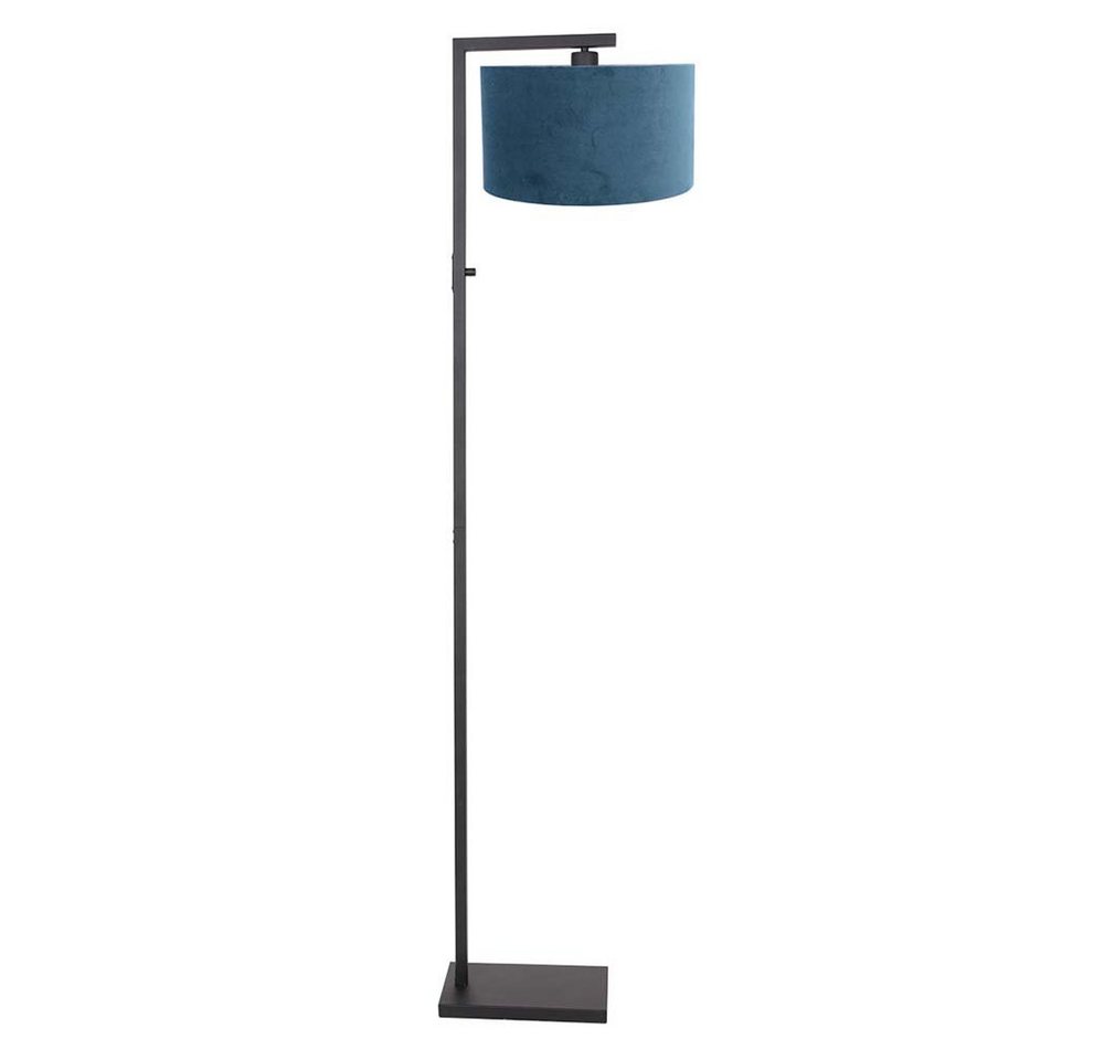 Steinhauer LIGHTING Stehlampe, Leuchtmittel nicht inklusive, Stehleuchte Standlampe Wohnzimmerleuchte E27 Textil Velour blau von Steinhauer LIGHTING