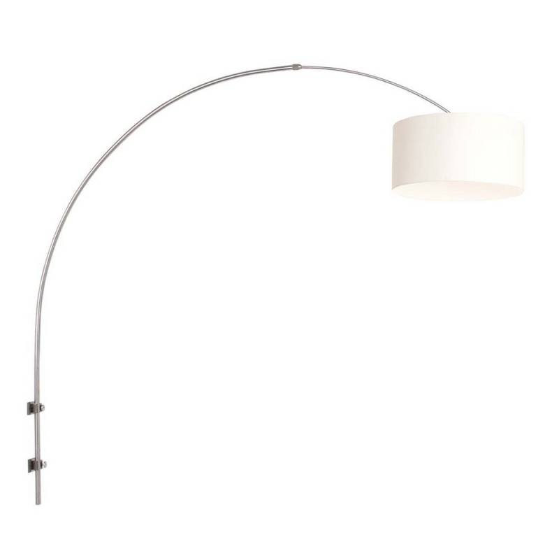 Steinhauer LIGHTING Stehlampe, Leuchtmittel nicht inklusive, Wandlampe Bogenleuchte Wandleuchte Stahl Textil weiß beweglich E27 L von Steinhauer LIGHTING