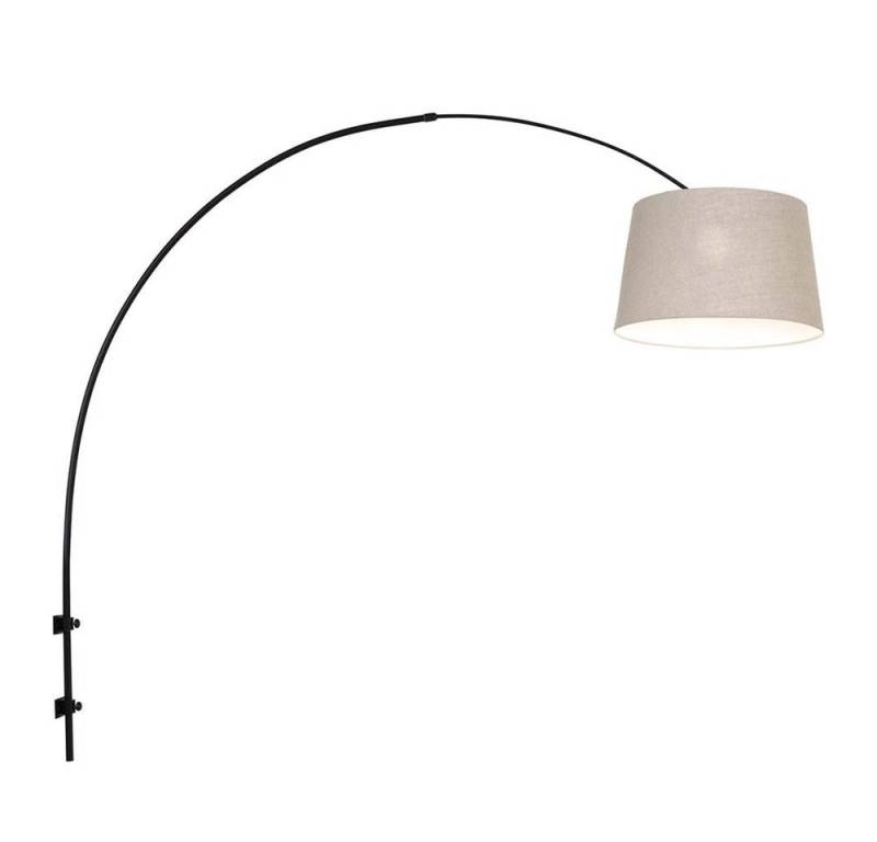 Steinhauer LIGHTING Stehlampe, Leuchtmittel nicht inklusive, Wandlampe Bogenleuchte Wandleuchte schwarz Textil grau beweglich E27 L von Steinhauer LIGHTING