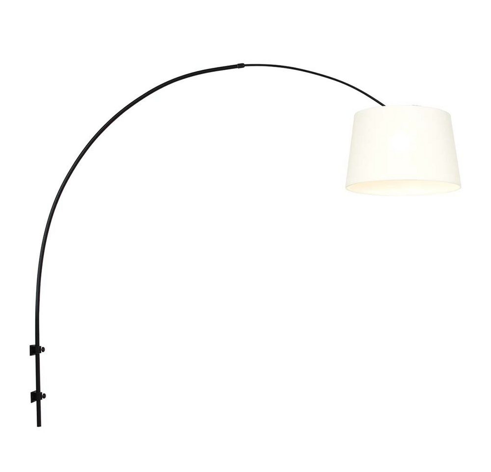 Steinhauer LIGHTING Wandleuchte, Wandlampe Bogenleuchte Wandleuchte schwarz Textil weiß beweglich E27 L von Steinhauer LIGHTING