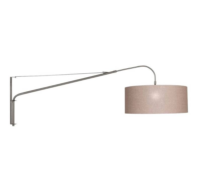 Steinhauer LIGHTING Wandleuchte, Wandleuchte Lampe Schlafzimmerleuchte grau Textil silber Leseleuchte von Steinhauer LIGHTING