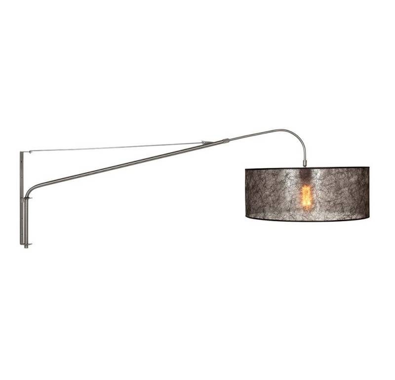 Steinhauer LIGHTING Wandleuchte, Wandleuchte Lampe Schlafzimmerleuchte schwarz Textil silber Leselampe von Steinhauer LIGHTING