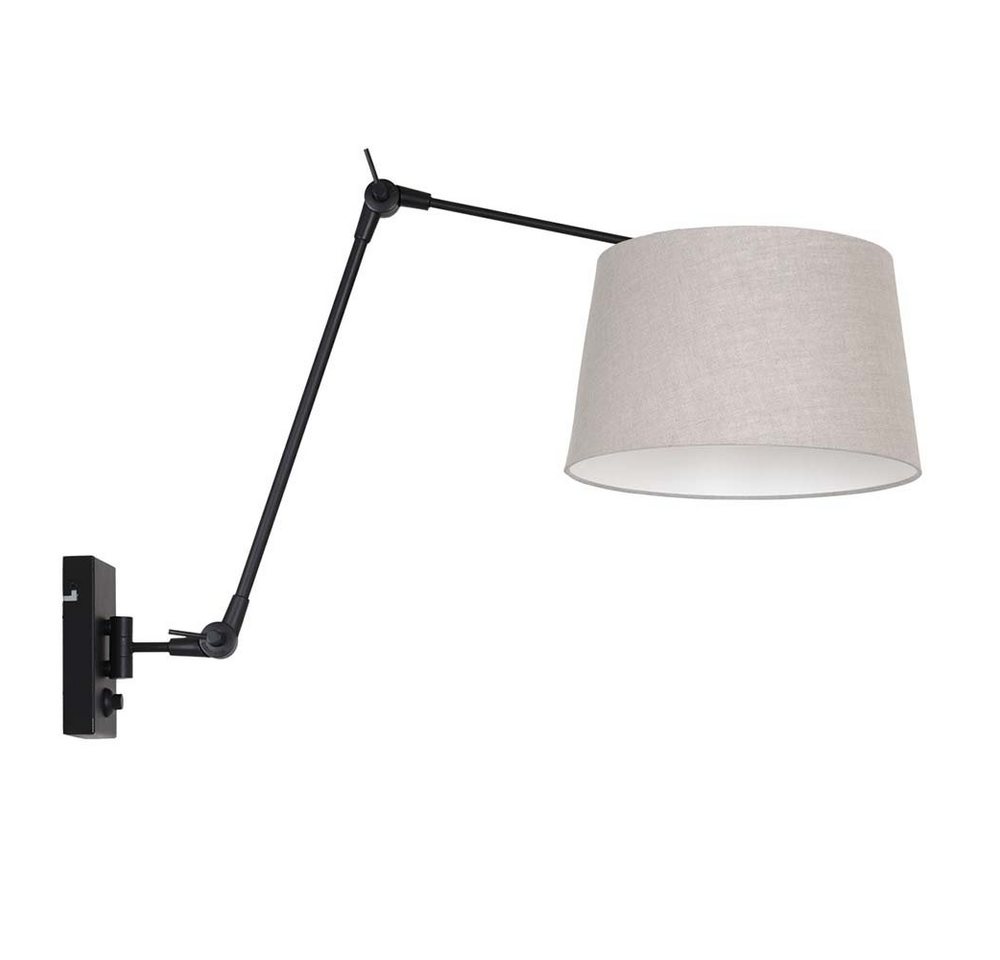 Steinhauer LIGHTING Wandleuchte, Wandleuchte Leselampe Gelenkleuchte E27 schwenkbar schwarz Leinen von Steinhauer LIGHTING