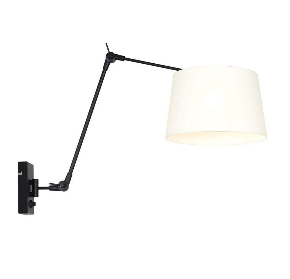 Steinhauer LIGHTING Wandleuchte, Wandleuchte Leselampe Gelenkleuchte E27 schwenkbar schwarz Leinen von Steinhauer LIGHTING