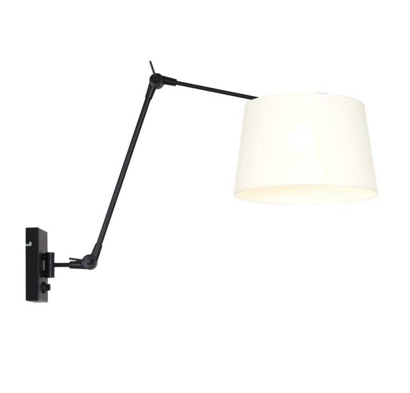 Steinhauer LIGHTING Wandleuchte, Leuchtmittel nicht inklusive, Wandleuchte Leselampe Gelenkleuchte E27 schwenkbar schwarz Leinen von Steinhauer LIGHTING