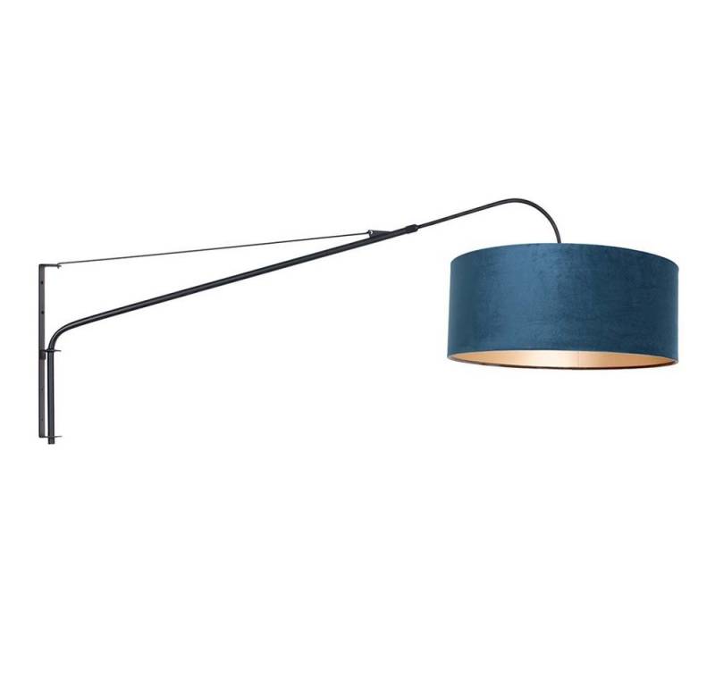 Steinhauer LIGHTING Wandleuchte, Leuchtmittel nicht inklusive, Wandleuchte Schlafzimmerlampe Leseleuchte schwenkbar Velour blau von Steinhauer LIGHTING