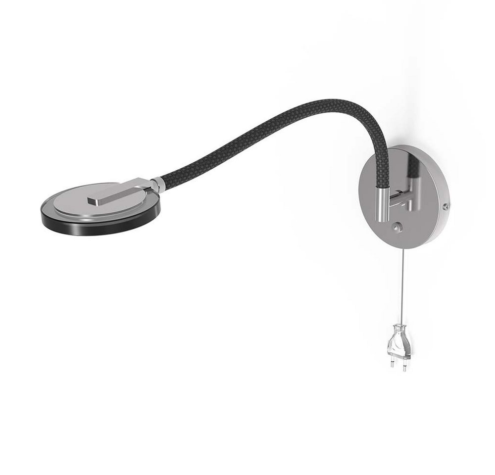 Steinhauer LIGHTING LED Wandleuchte, Wandleuchte Schlafzimmerleuchte LED Touchdimmer Steckeranschluss Stahl von Steinhauer LIGHTING