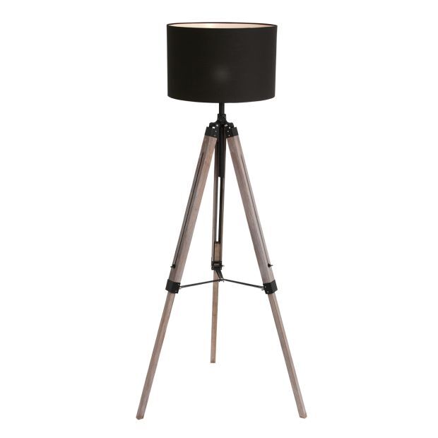 Mexlite Stehleuchte Triek mit Lampenschirm in schwarz von Steinhauer Lighting