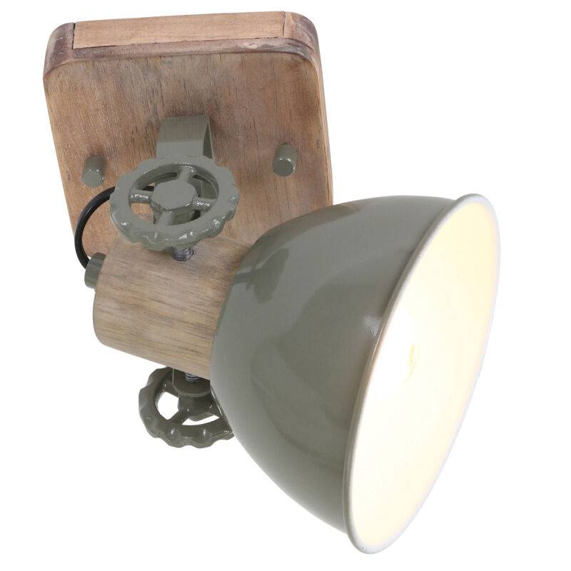 Retro Holz Strahler Gearwood grün von Steinhauer Lighting