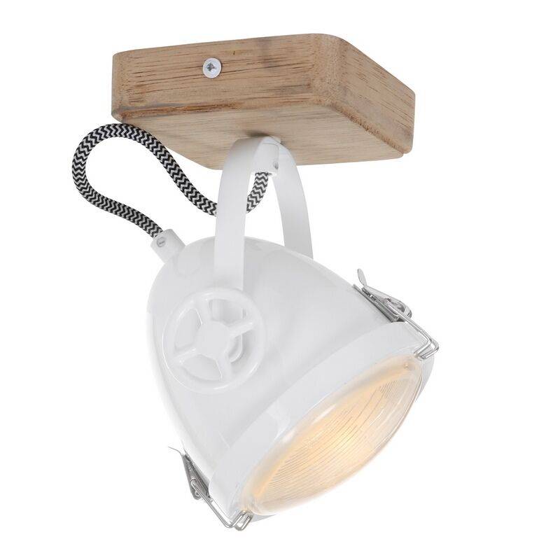 Steinhauer 1-fach Deckenspot Mexlite Michelle weiß Holz von Steinhauer Lighting