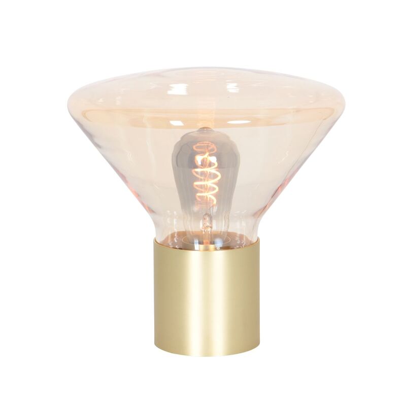 Steinhauer Ambiance Tischleuchte Amberglas messing E27 von Steinhauer Lighting