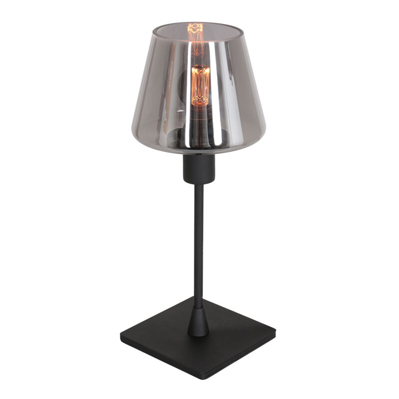 Steinhauer Ancilla Tischleuchte Rauchglas schwarz von Steinhauer Lighting