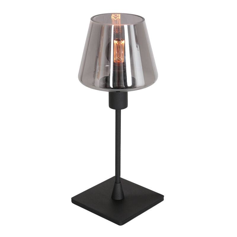 Steinhauer Ancilla Tischleuchte Rauchglas schwarz von Steinhauer Lighting
