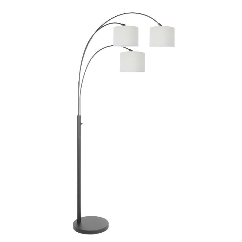 Steinhauer Bogenleuchte Sparkled Light 3-flammig schwarz verschiedene Variationen weiß (Leinen) von Steinhauer Lighting