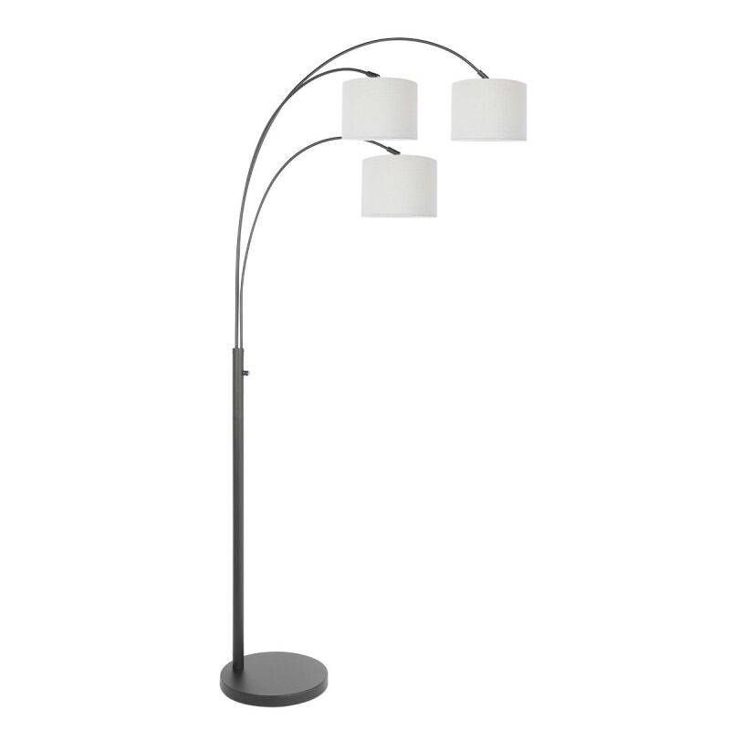 Steinhauer Bogenleuchte Sparkled Light 3-flammig schwarz verschiedene Variationen weiß (Leinen) von Steinhauer Lighting