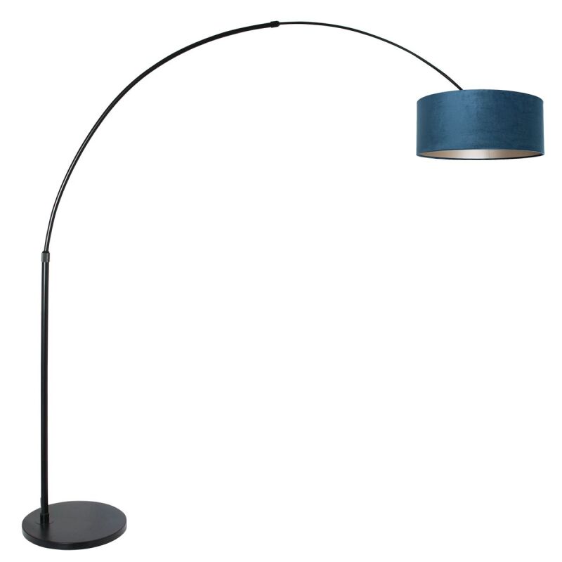 Steinhauer Bogenleuchte Sparkled Light schwarz verschiedene Variationen blau (Velours) von Steinhauer Lighting