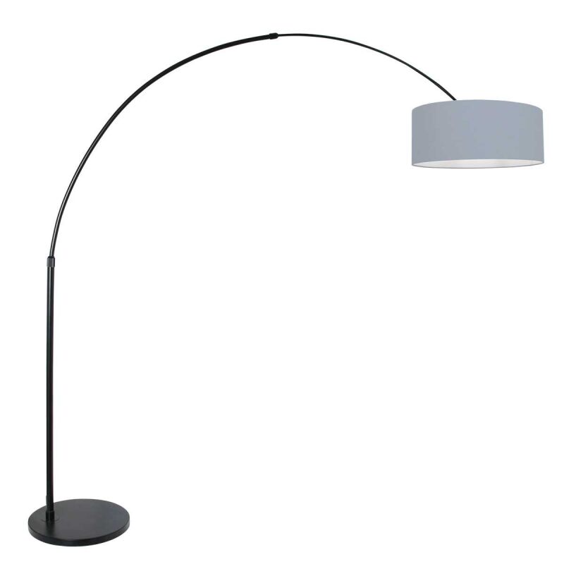 Steinhauer Bogenleuchte Sparkled Light schwarz verschiedene Variationen blau-grau (Leinen) von Steinhauer Lighting