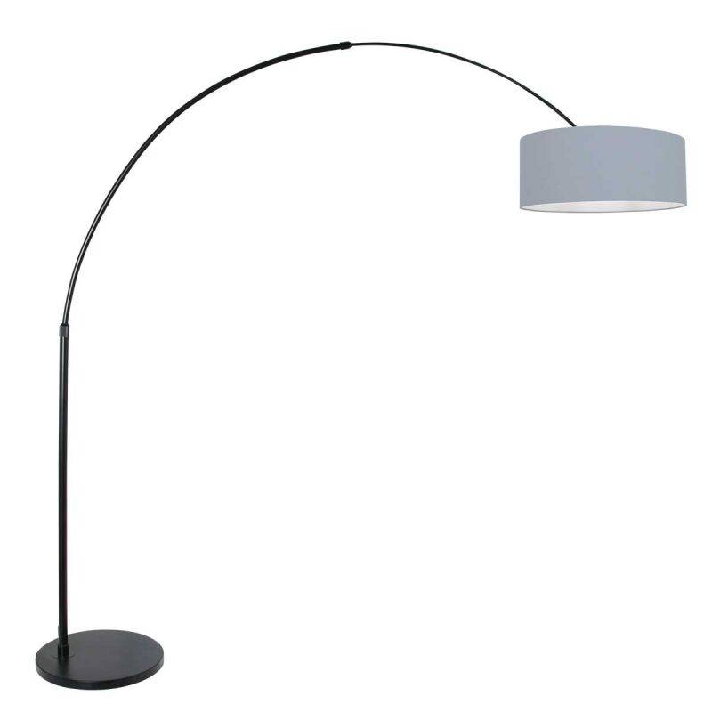 Steinhauer Bogenleuchte Sparkled Light schwarz verschiedene Variationen blau-grau (Leinen) von Steinhauer Lighting