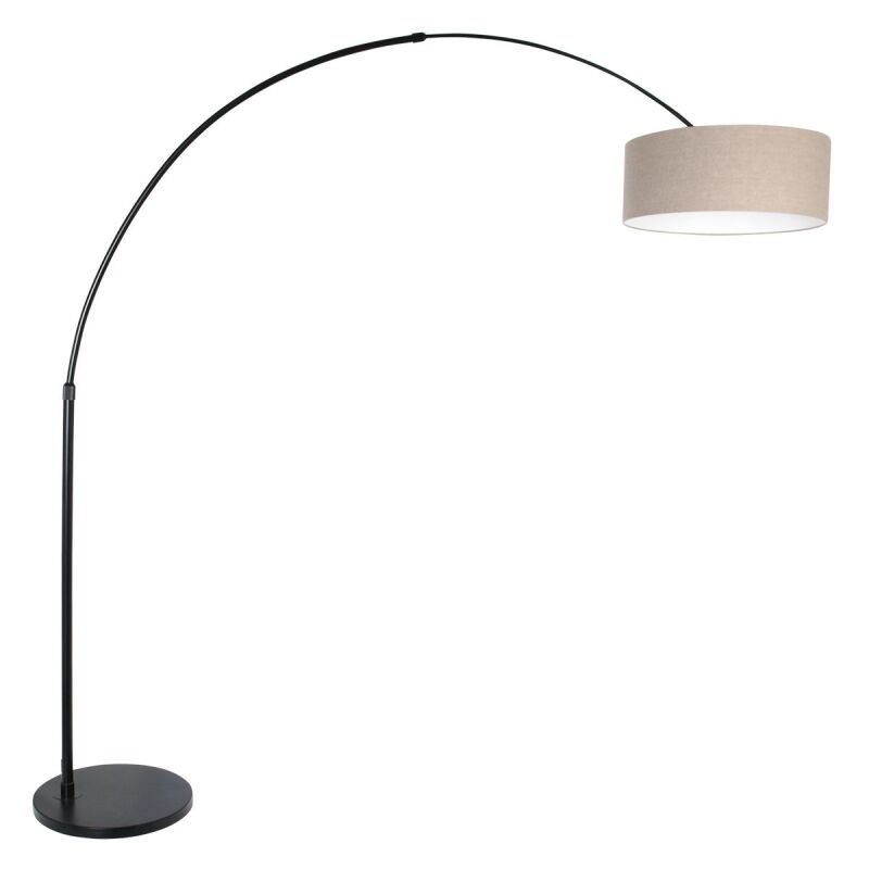 Steinhauer Bogenleuchte Sparkled Light schwarz verschiedene Variationen grau (Leinen) von Steinhauer Lighting