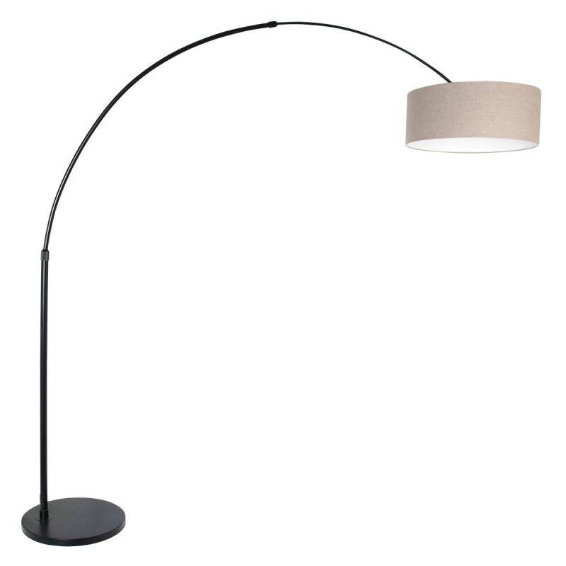 Steinhauer Bogenleuchte Sparkled Light schwarz verschiedene Variationen grau (Leinen) von Steinhauer Lighting
