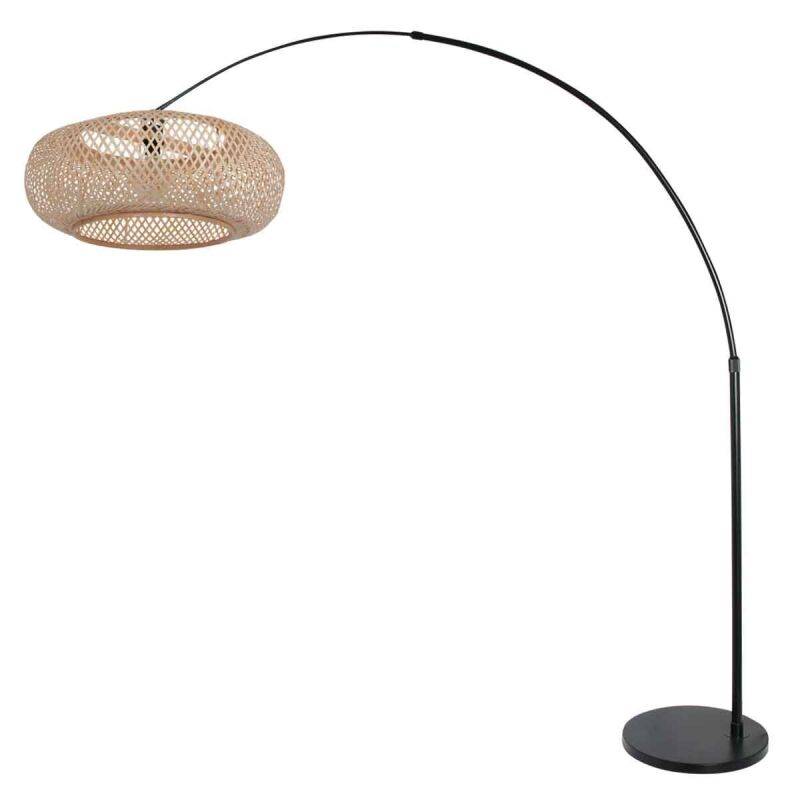 Steinhauer Bogenleuchte Sparkled Light schwarz verschiedene Variationen natur oval (Bambus) von Steinhauer Lighting