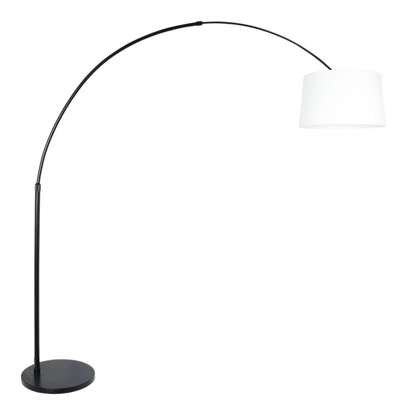 Steinhauer Bogenleuchte Sparkled Light schwarz verschiedene Variationen weiß konisch (Leinen) von Steinhauer Lighting