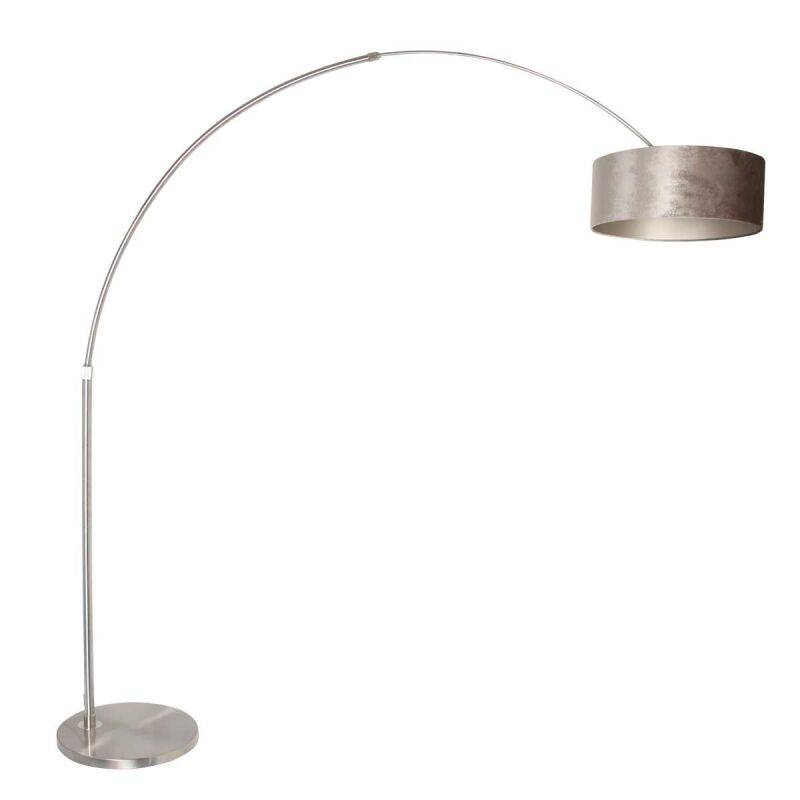 Steinhauer Bogenleuchte Sparkled Light stahl verschiedene Variationen grau-silber (Velours) von Steinhauer Lighting