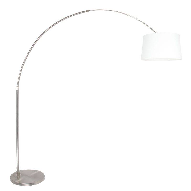 Steinhauer Bogenleuchte Sparkled Light stahl verschiedene Variationen weiß konisch (Leinen) von Steinhauer Lighting