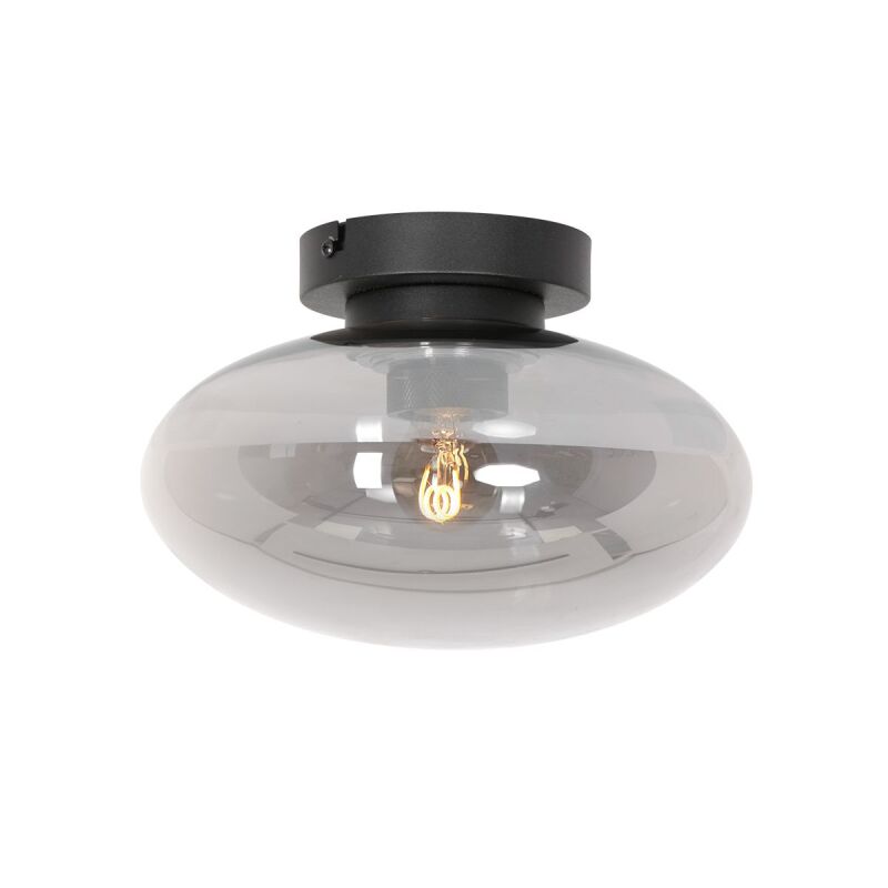 Steinhauer Reflexion Deckenleuchte Rauchglas schwarz E27 von Steinhauer Lighting