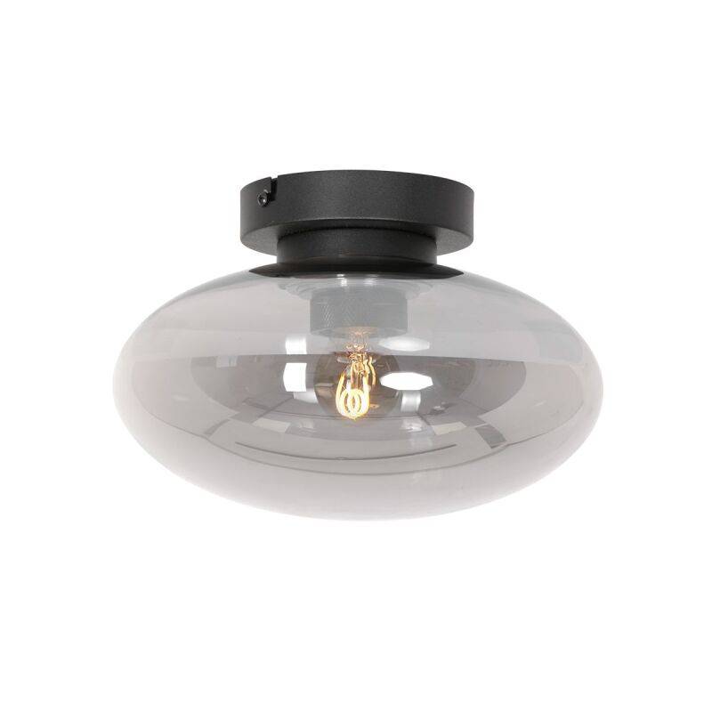 Steinhauer Reflexion Deckenleuchte Rauchglas schwarz E27 von Steinhauer Lighting
