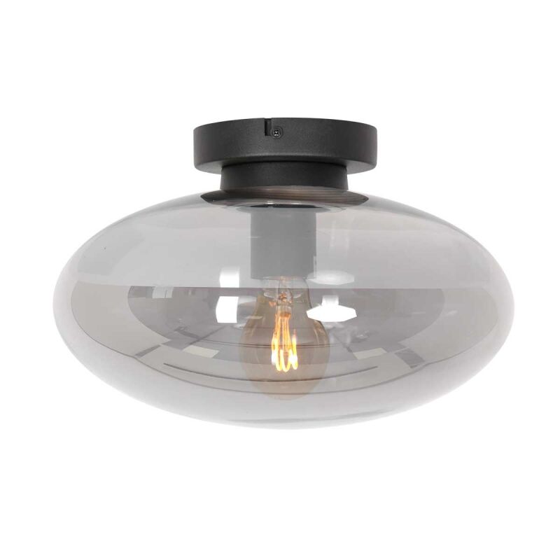 Steinhauer Reflexion Deckenleuchte Rauchglas schwarz E27 von Steinhauer Lighting
