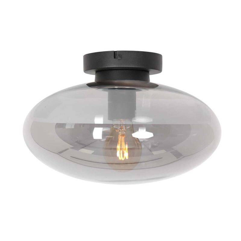 Steinhauer Reflexion Deckenleuchte Rauchglas schwarz E27 von Steinhauer Lighting
