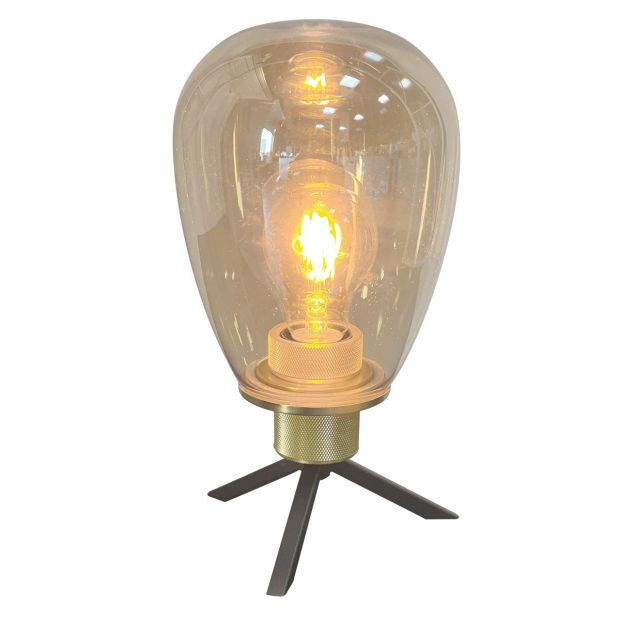 Steinhauer Reflexion Tischleuchte Amberglas von Steinhauer Lighting