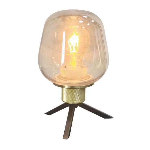 Steinhauer Reflexion Tischleuchte Amberglas von Steinhauer Lighting