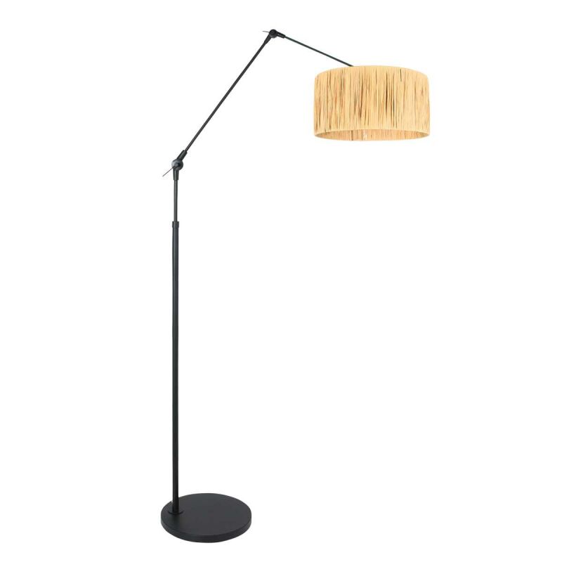 Steinhauer Stehleuchte Prestige Chic schwarz verschiedene Variationen natur (Seegras) von Steinhauer Lighting