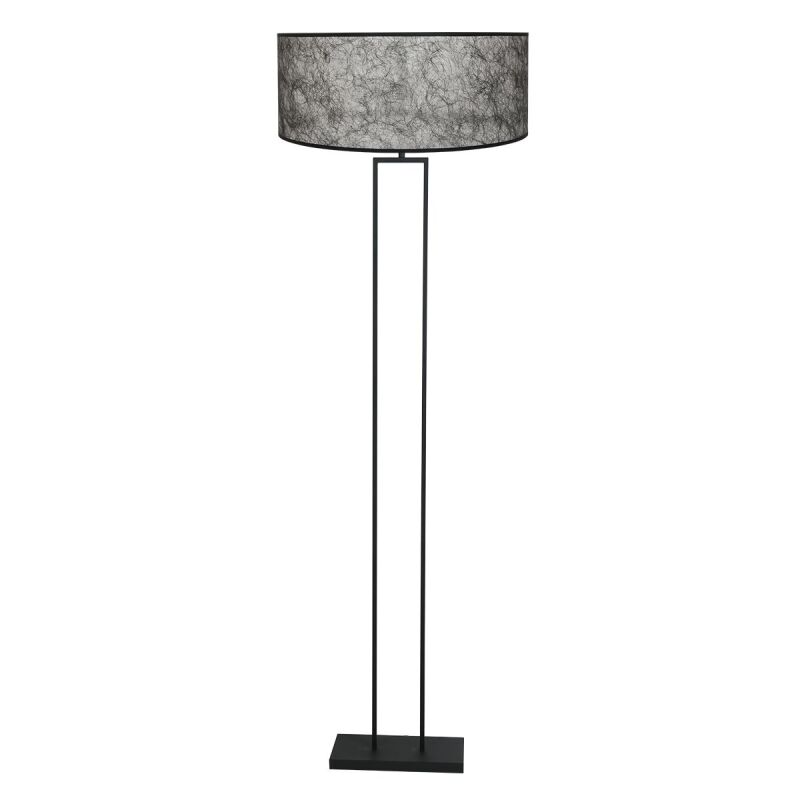 Steinhauer Stehleuchte Stang schwarz Vliesschirm schwarz von Steinhauer Lighting