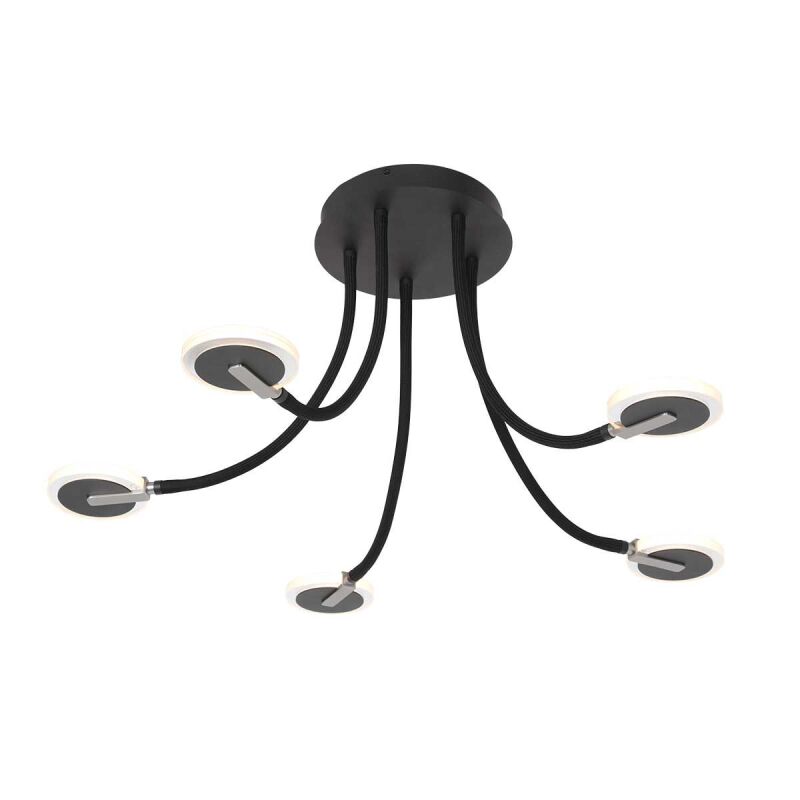 Steinhauer Turound Deckenleuchte Klarglas schwarz LED von Steinhauer Lighting