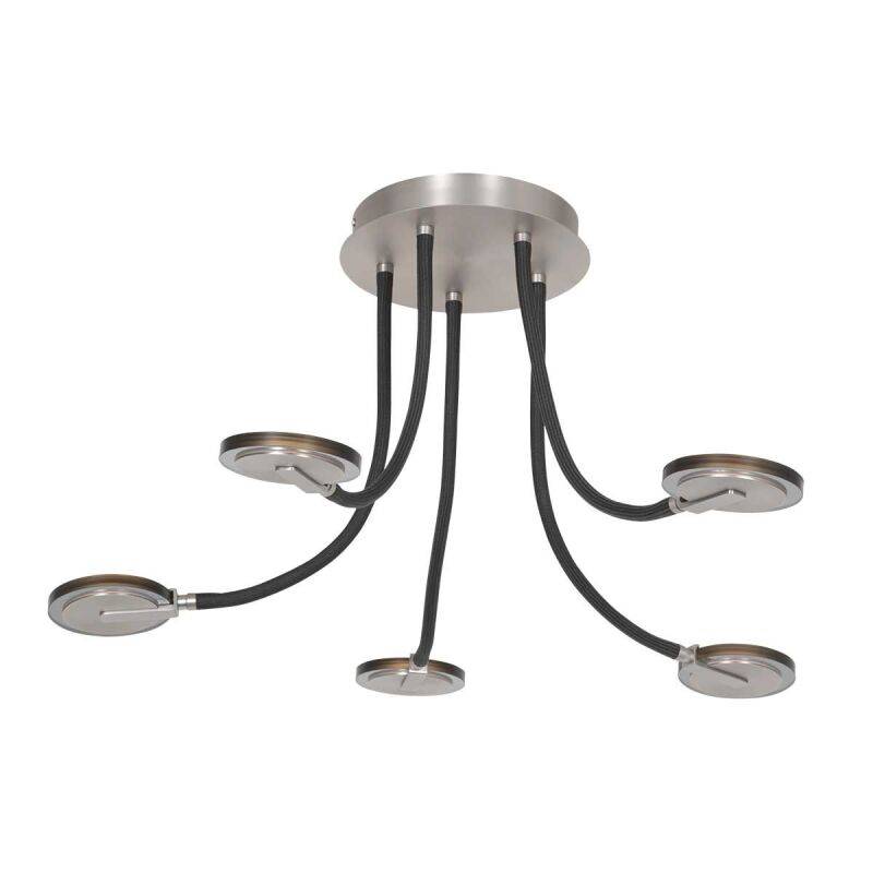 Steinhauer Turound Deckenleuchte Rauchglas stahl LED von Steinhauer Lighting