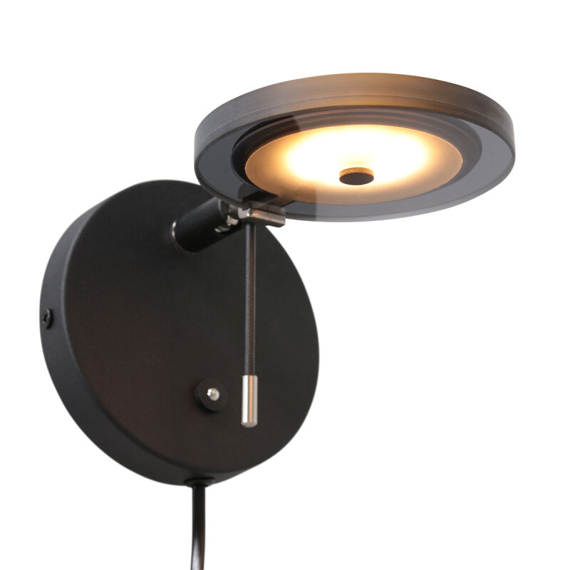 Steinhauer Wandleuchte Turound LED Rauchglas schwarz von Steinhauer Lighting