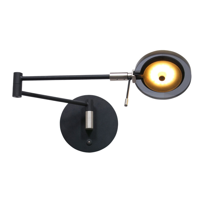 Steinhauer Wandleuchte Turound LED Rauchglas schwarz von Steinhauer Lighting