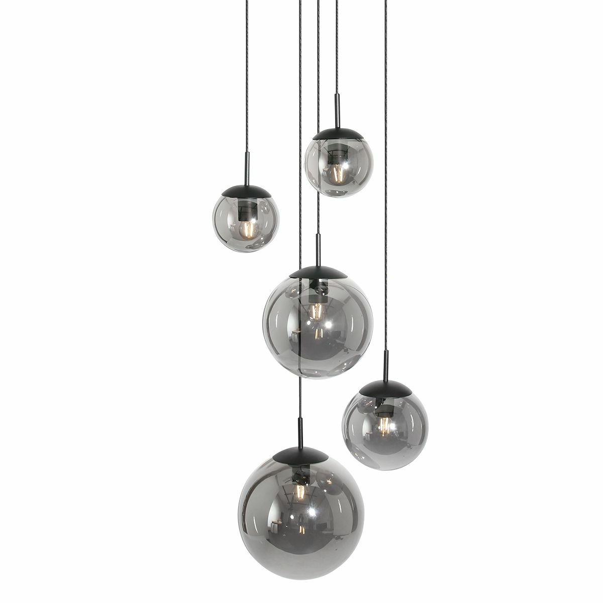 B-Ware Steinhauer Bollique Pendelleuchte Hängeleuchte Designerlampe Rauchglas Schwarz B-Ware Steinhauer Bollique Pendelleuchte Hängeleuchte Designerlampe Rauchglas Schwarz von Steinhauer