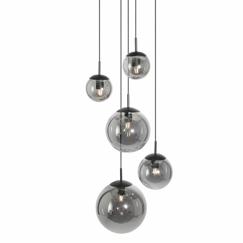 B-Ware Steinhauer Bollique Pendelleuchte Hängeleuchte Designerlampe Rauchglas Schwarz von Steinhauer