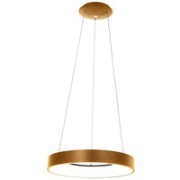 Blendarme LED Pendelleuchte in Gold Weiß Ø48 cm rund Blendarme LED Pendelleuchte in Gold Weiß Ø48 cm rund von Steinhauer